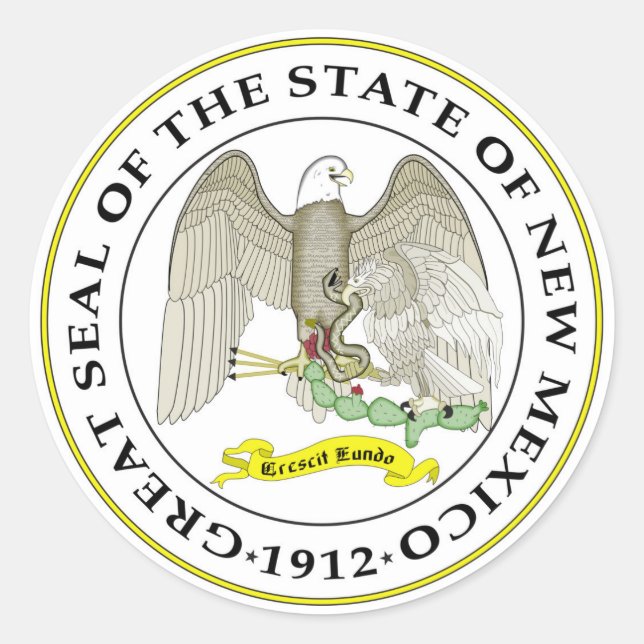 New Mexico state seal america republic symbol flag (Front)