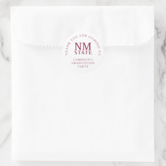 New Mexico State University Graduation Classic Round Sticker