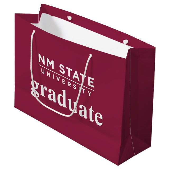 New Mexico State University Graduation Large Gift Bag (Front Angled)