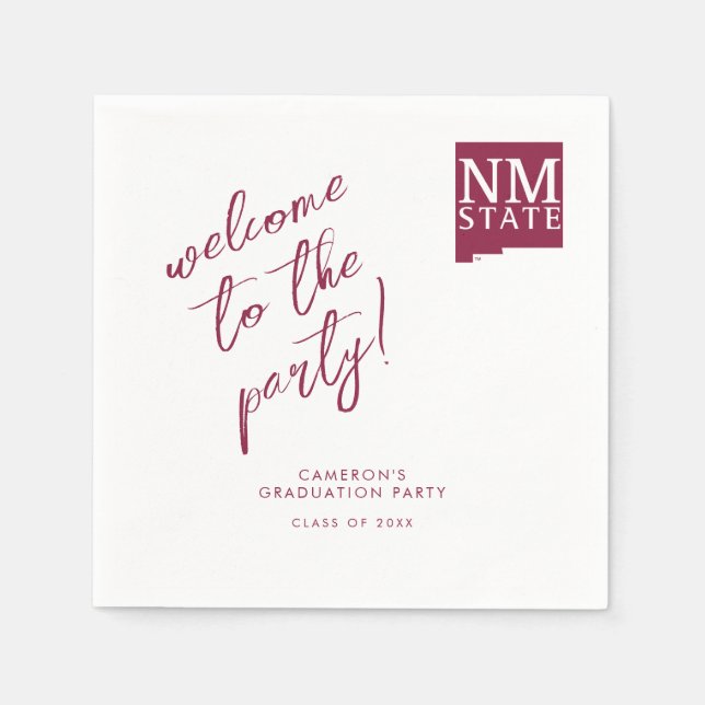 New Mexico State University Graduation Napkin (Front)