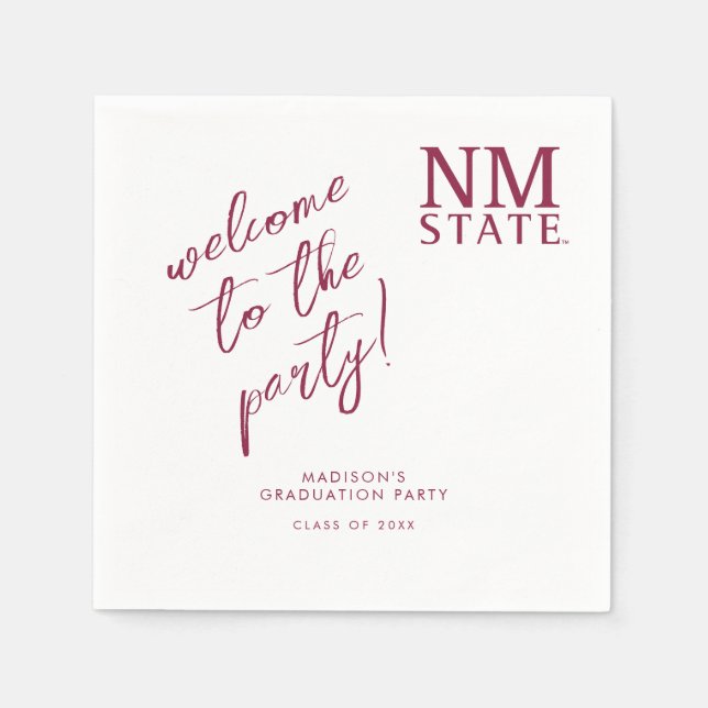 New Mexico State University Graduation Napkin (Front)