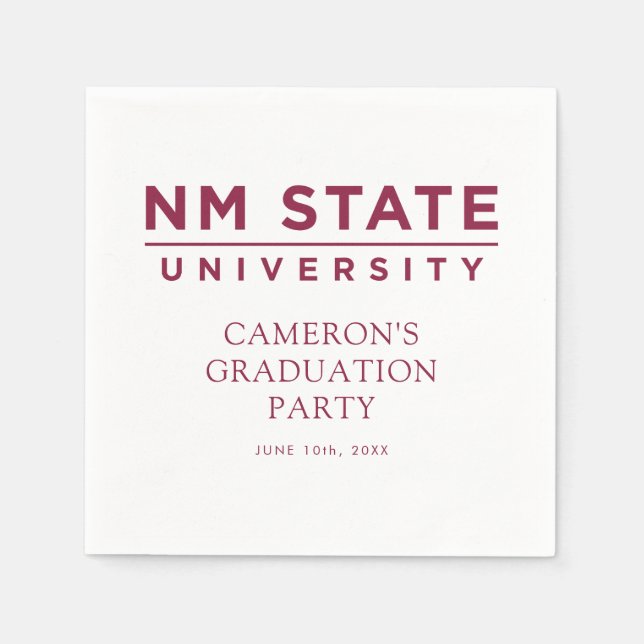 New Mexico State University Graduation Napkin (Front)