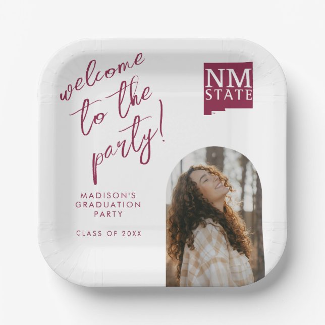 New Mexico State University Graduation Paper Plate (Front)