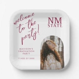 New Mexico State University Graduation Paper Plate
