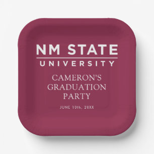New Mexico State University Graduation Paper Plate