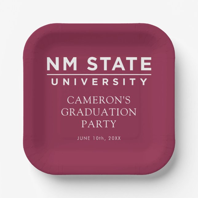New Mexico State University Graduation Paper Plate (Front)