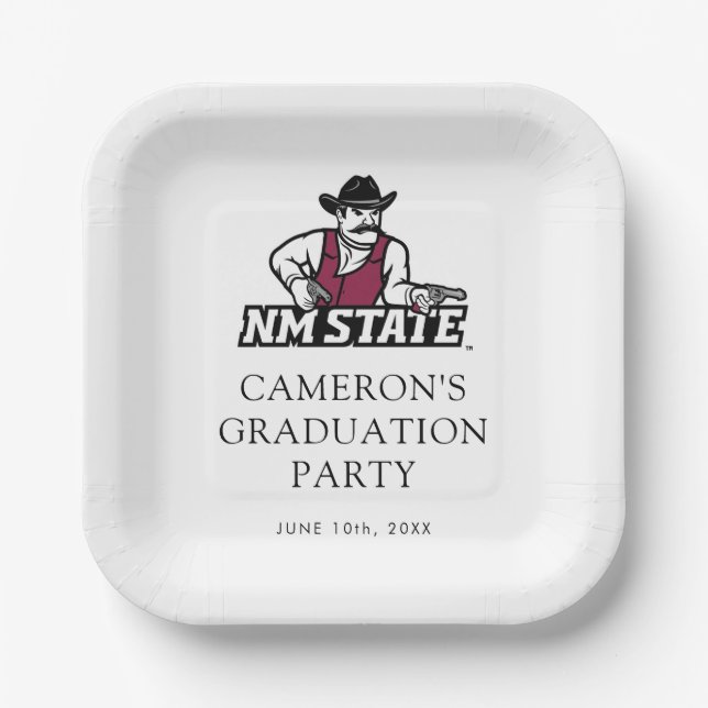 New Mexico State University Graduation Paper Plate (Front)
