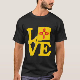 New Mexico State Zia Vintage Retro Love Nm Design T-Shirt