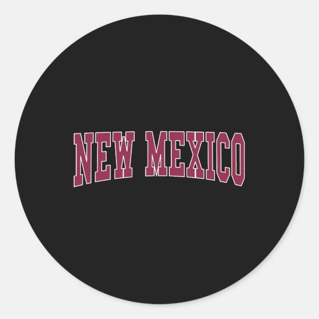 New Mexico - Throwback Design - Clic  Classic Round Sticker (Front)