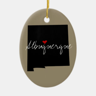 New Mexico Town Ceramic Tree Decoration