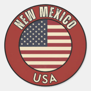 New Mexico United States of America Classic Round Sticker