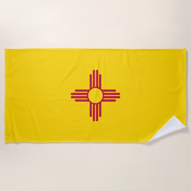 New Mexico (US State) Flag Beach Towel (Front)