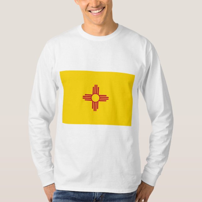New Mexico (US State) Flag T-Shirt (Front)