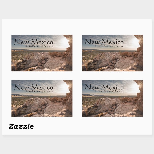New Mexico USA Souvenir Rectangular Sticker (Sheet)