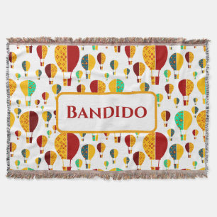 New Mexico Zia Hot Air Balloons Throw Blanket