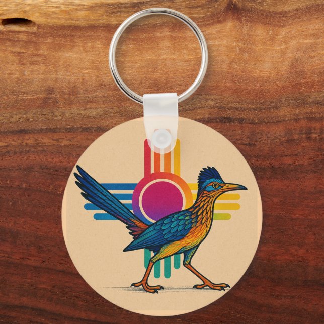 New Mexico Zia Sun  Key Ring (Front)
