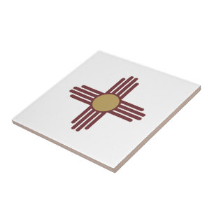 New Mexico Zia symbol Ceramic Tile