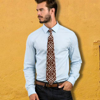 New Mexico Zia Symbol Feather Pattern Tie