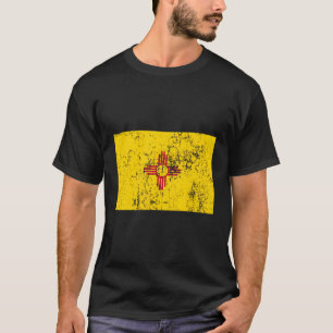 New Mexico Zia Symbol Retro Yellow Zia Sun New Mex T-Shirt