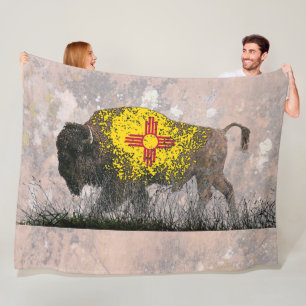 New Mexico's Buffalo Spirit Fleece Blanket