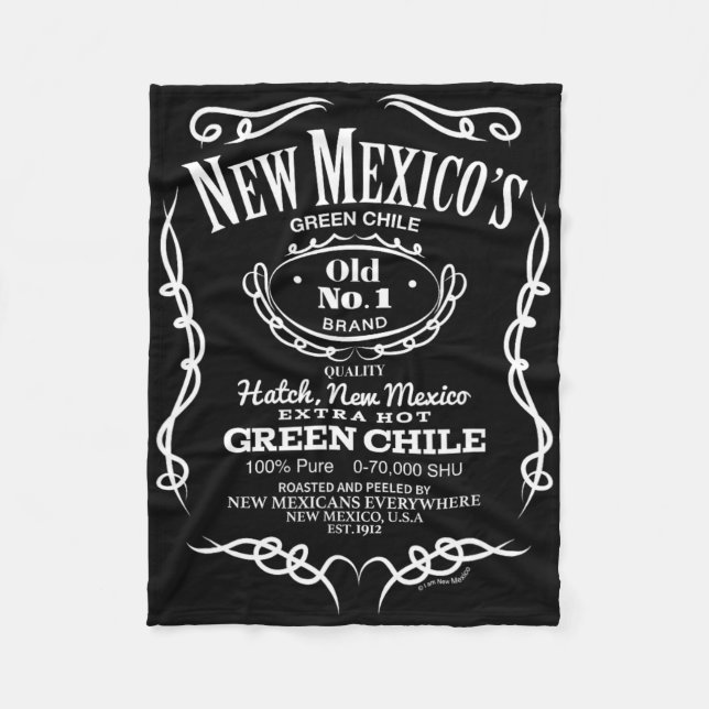 New Mexico's Old No. 1 Hatch Green Chile Novelty D Fleece Blanket (Front)