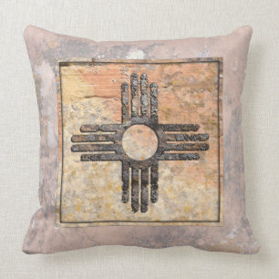 New Mexico's Zia Sun Symbol Cushion