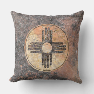 New Mexico's Zia Sun Symbol - Talking Canyons Cushion