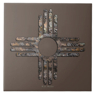 New Mexico's Zia Sun Symbol - Talking Canyons, New Ceramic Tile