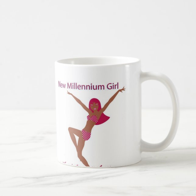New Millennium Girl Brown Coffee Mug (Right)