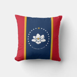 New Mississippi Magnolia State Flag Cushion