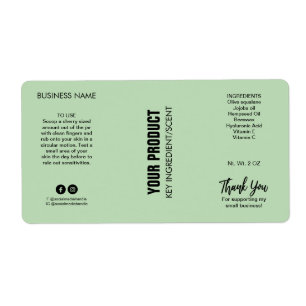 New Modern Mint Body Butter Jar Labels