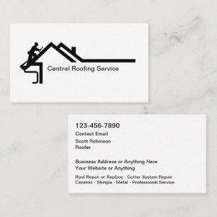 New Modern Roofing Service Business Cards