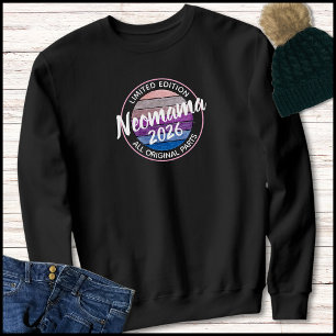New Mom 2026 Modern Text Vintage Sunset Sweatshirt