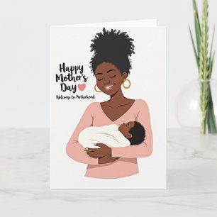 New Mom Affection Illustration Card