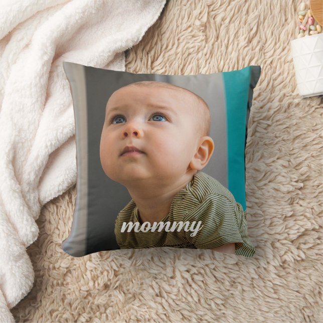 new mommy Photo Personalized Minimal  Cushion (Blanket)