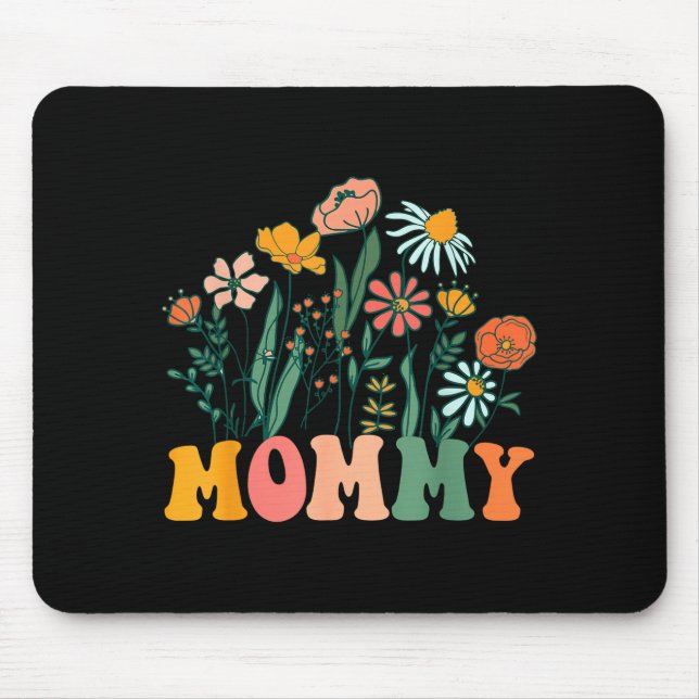 New Mommy Wildflower First Birthday &amp; Baby Sho Mouse Pad (Front)