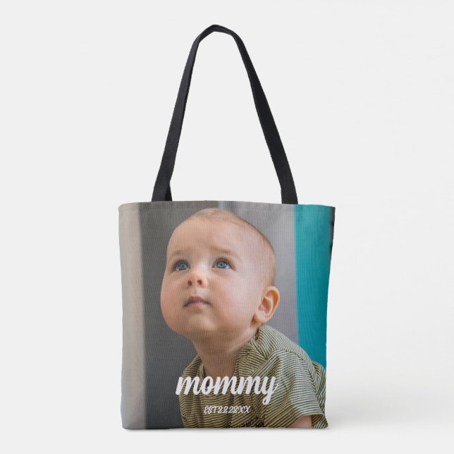 New moms Personalised Minimal  Tote Bag (Back)
