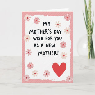 New Mother Floral Wish Card
