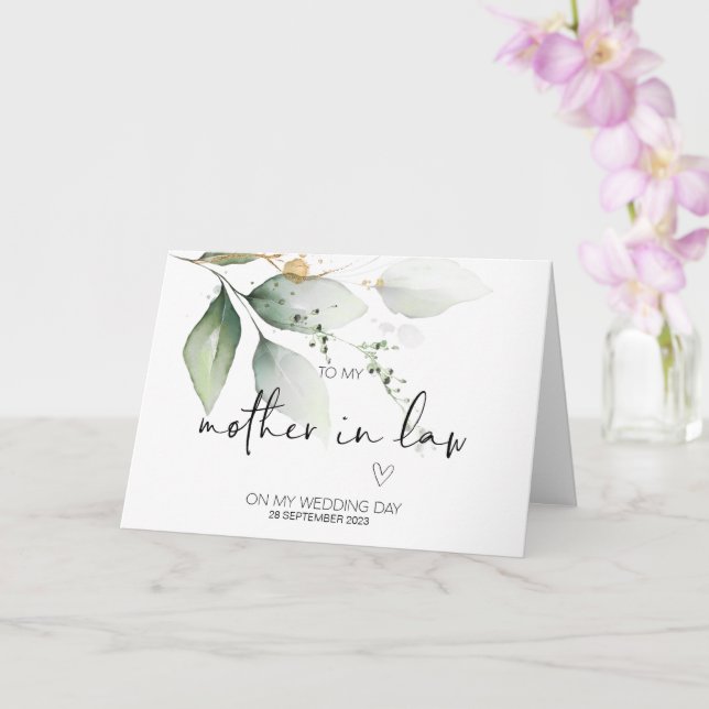 New Mother in Law Wedding Thank You From Bride Car Card (Orchid)