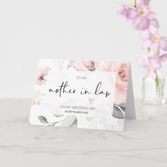 New Mother in Law Wedding Thank You From Bride Car Card (Orchid)