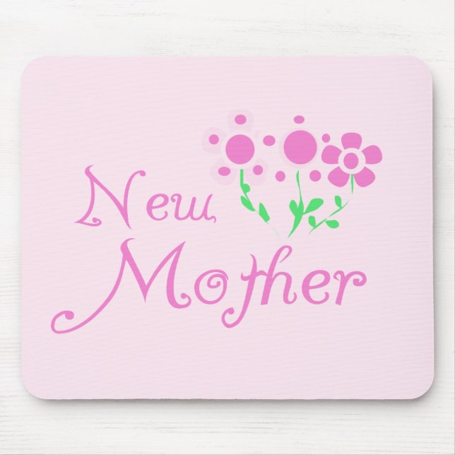 New Mother Pink Flowers T-shirts and Gifts Mouse Pad (Front)