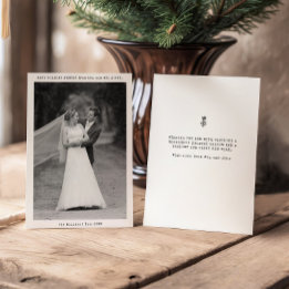 New Mr. and Mrs. Black/White Typewriter Photo Holiday Card