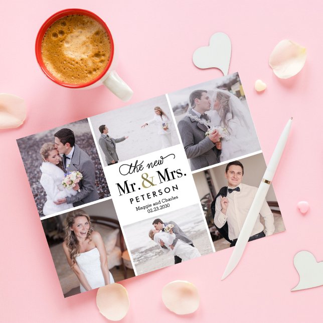 New Mr and Mrs Wedding Photo Thank You Card (Creator Uploaded)