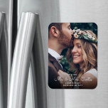 New Mr & Mrs Newlyweds Photo Chic Wedding Keepsake Magnet<br><div class="desc">Add an elegant touch to the newlyweds home decorations with a simply stylish "new Mr & Mrs" custom photo wedding keepsake magnet. The picture and all wording on this template are simple to customise. The white lettering overlay design feature one picture of your choice, chic trendy script calligraphy, and modern...</div>