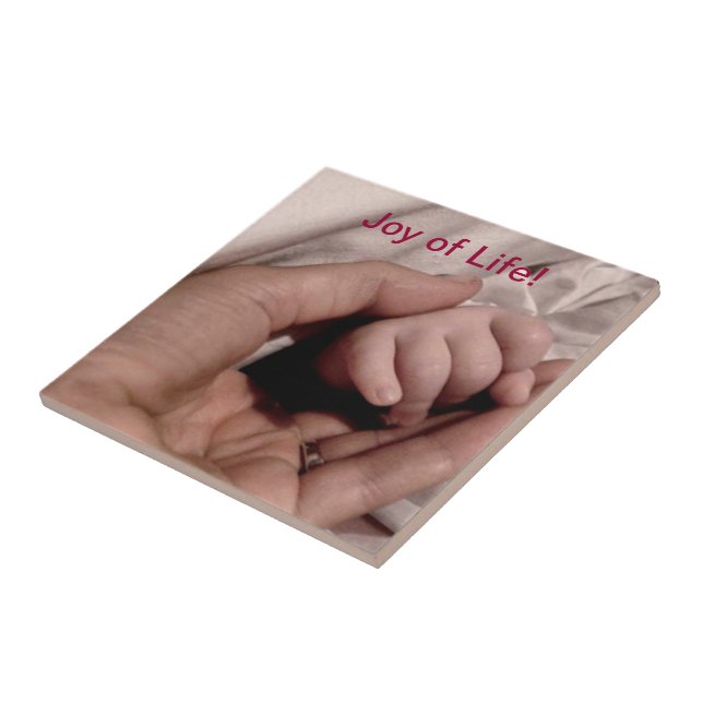 New Mum and Baby Joy of Life Ceramic Tile (Side)