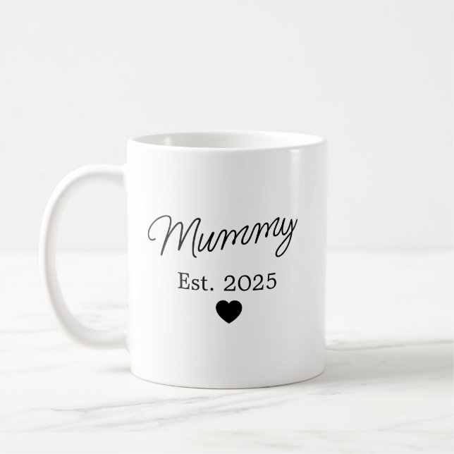 New Mum and Dad Mugs, Mummy and Daddy Mug Set, Mam (Left)