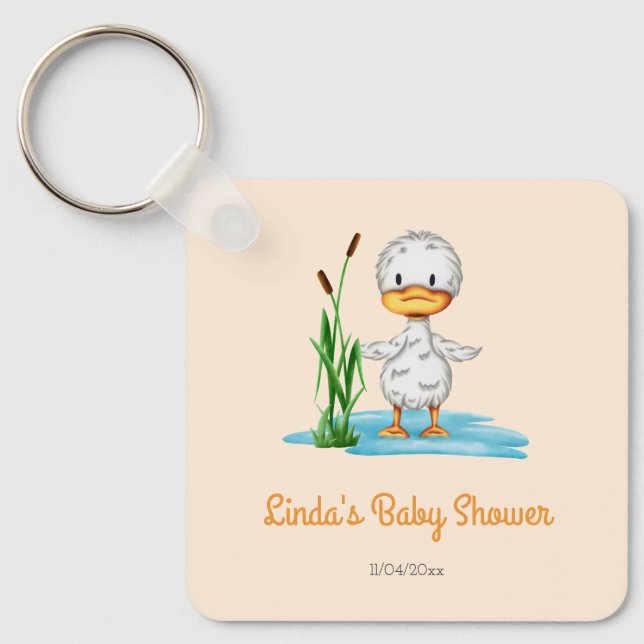 New Mum Baby Shower Duck Key Ring (Front)