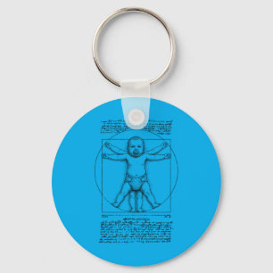 New Mum Dad Baby Vintage Vitruvian Man Da Vinci Key Ring