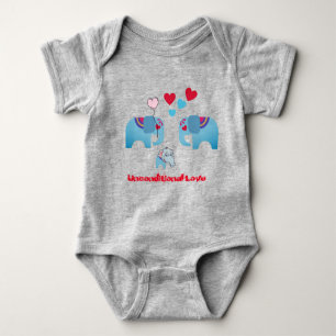 New Mum - Elephant Print Fun Baby Bodysuit