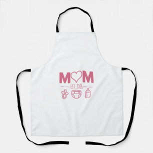 New Mum est 2026 Frist Time Mum Personalised Apron